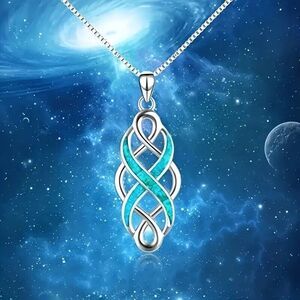 Celtic Pendant with Blue Stone Inlay